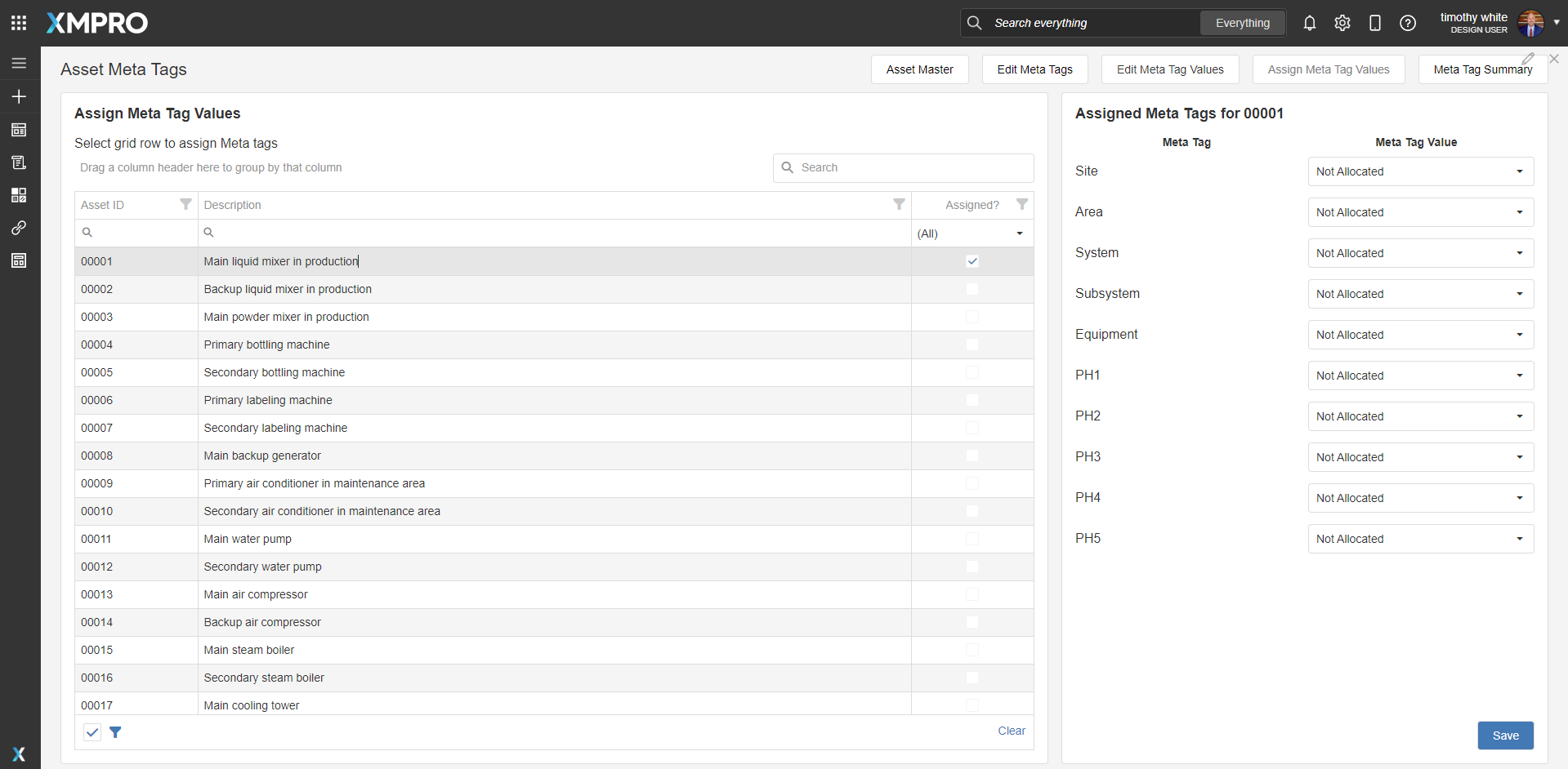 Asset Meta Tag Administration