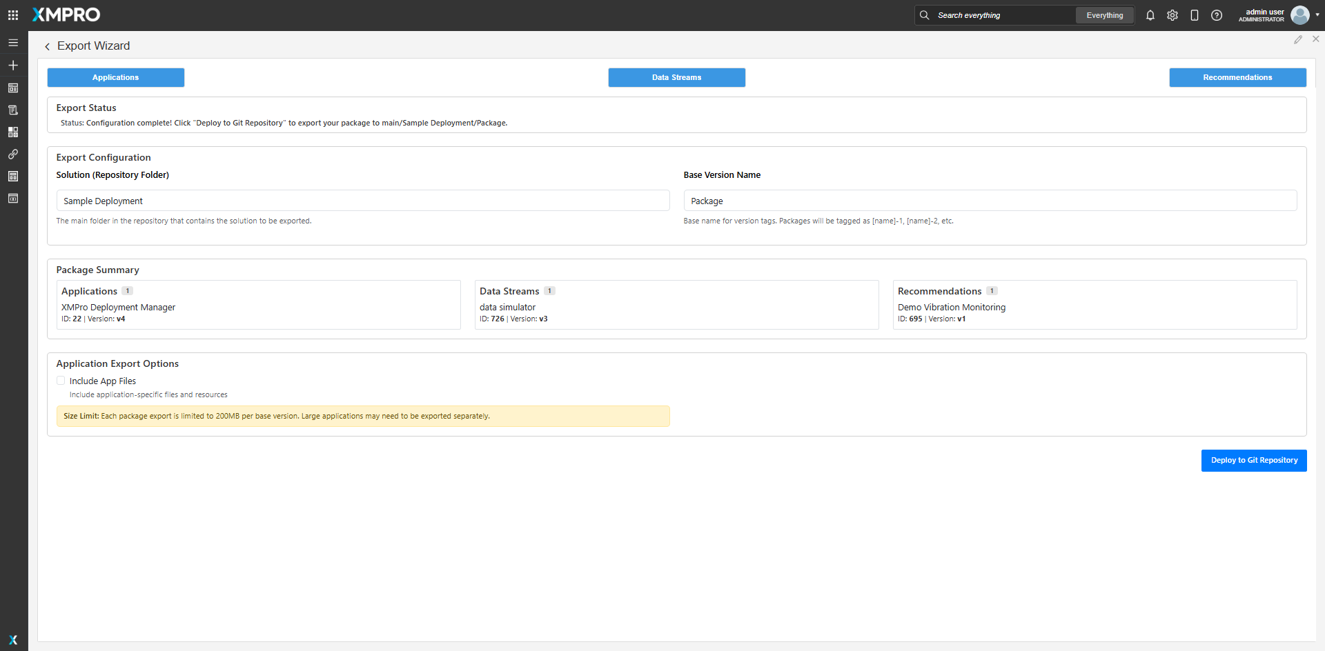 XMPro Deployment Manager
