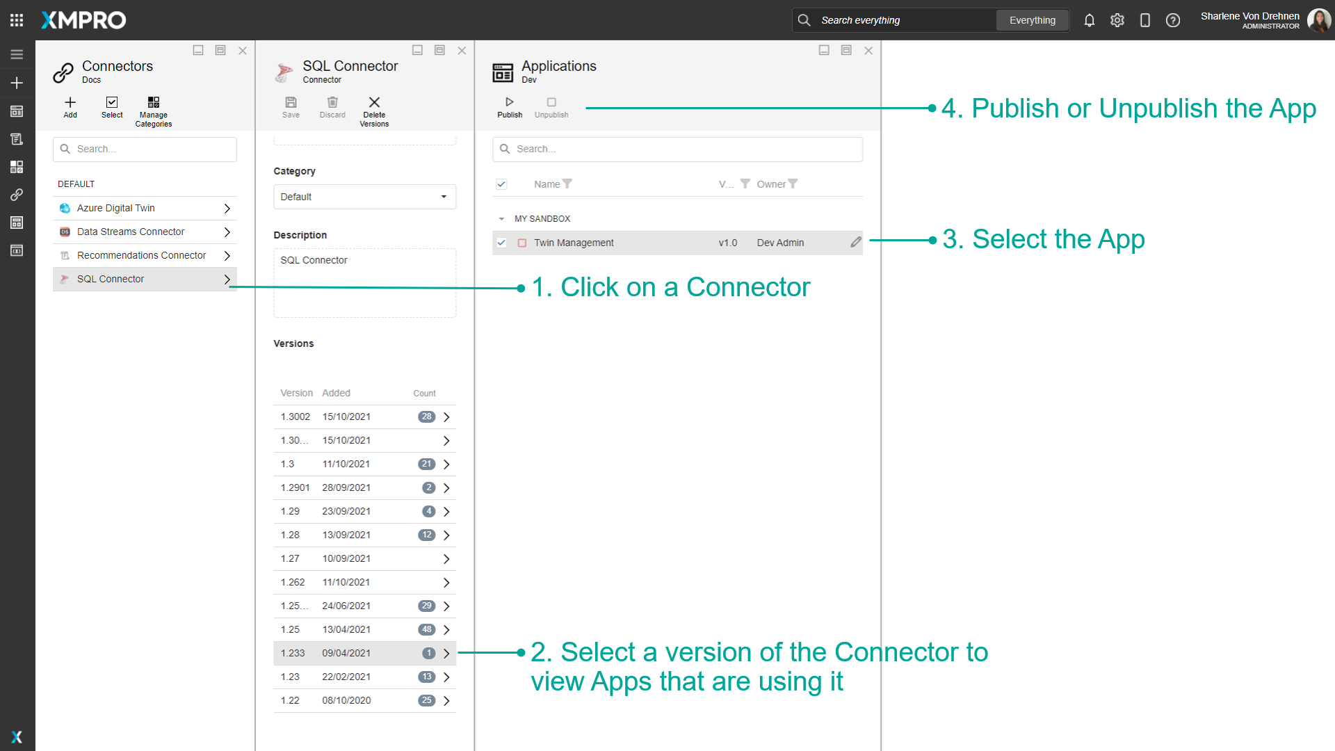Publish and Unpublish Apps