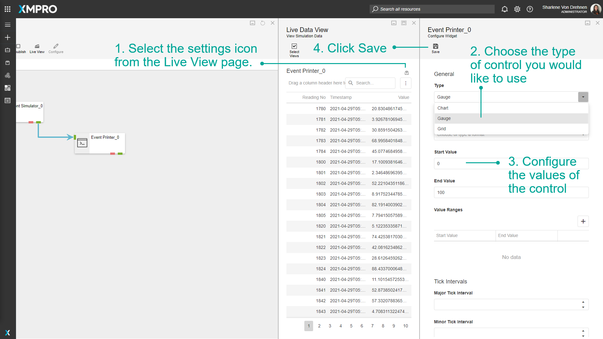 Configuring Live View display settings