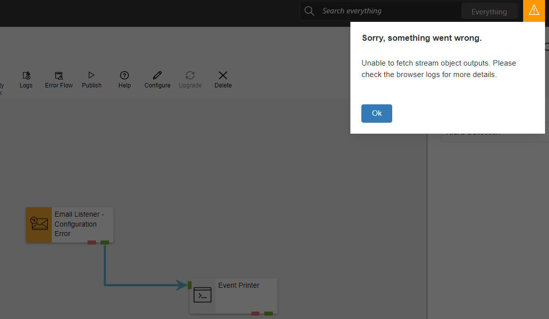 Error when configuring agent