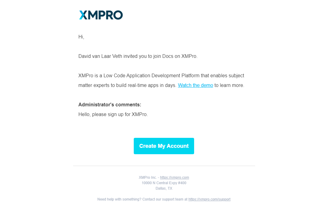 Registration Email