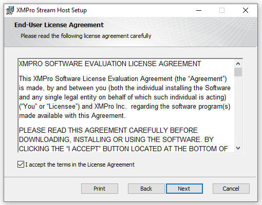License agreement