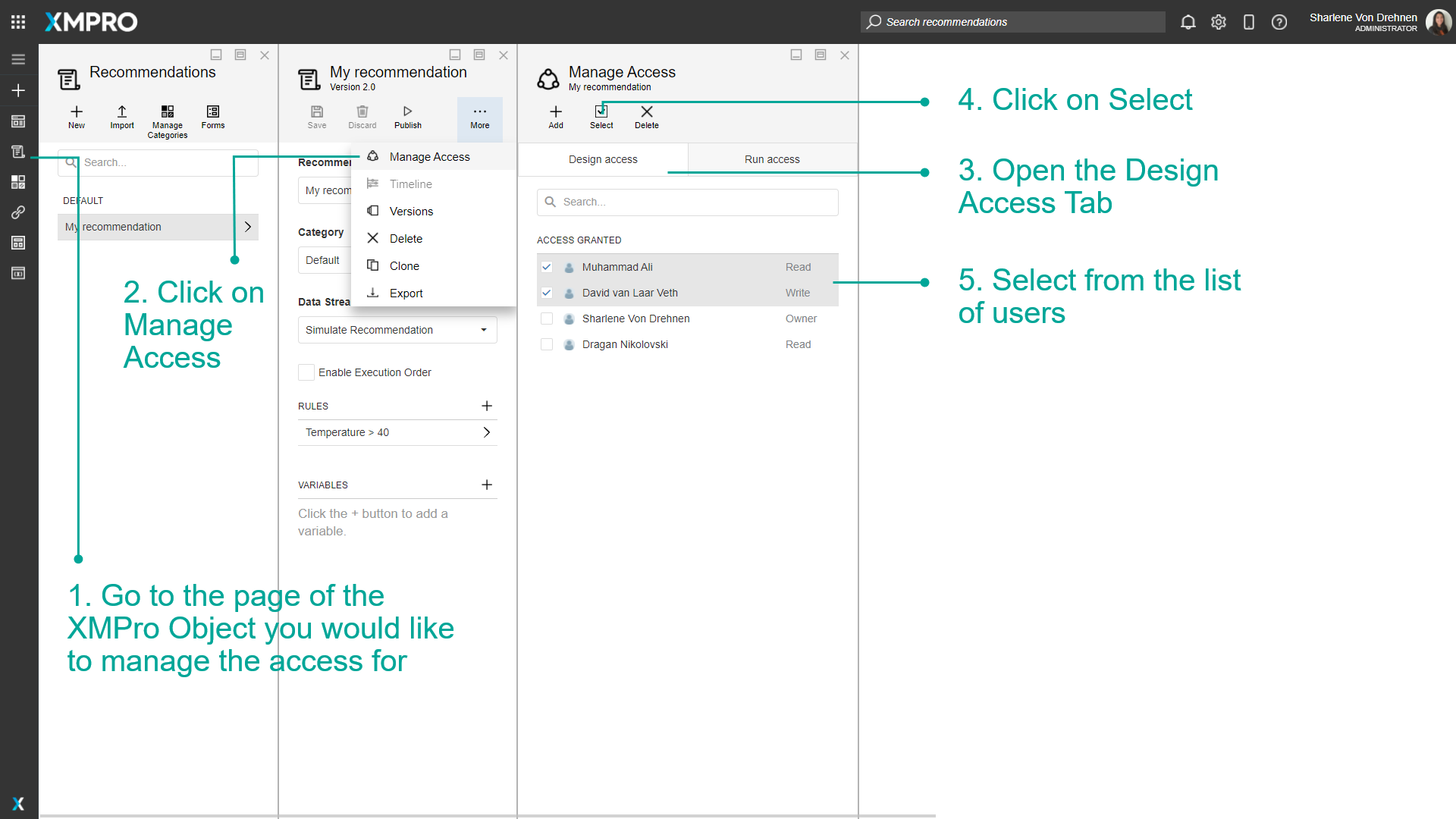 Selecting multiple users