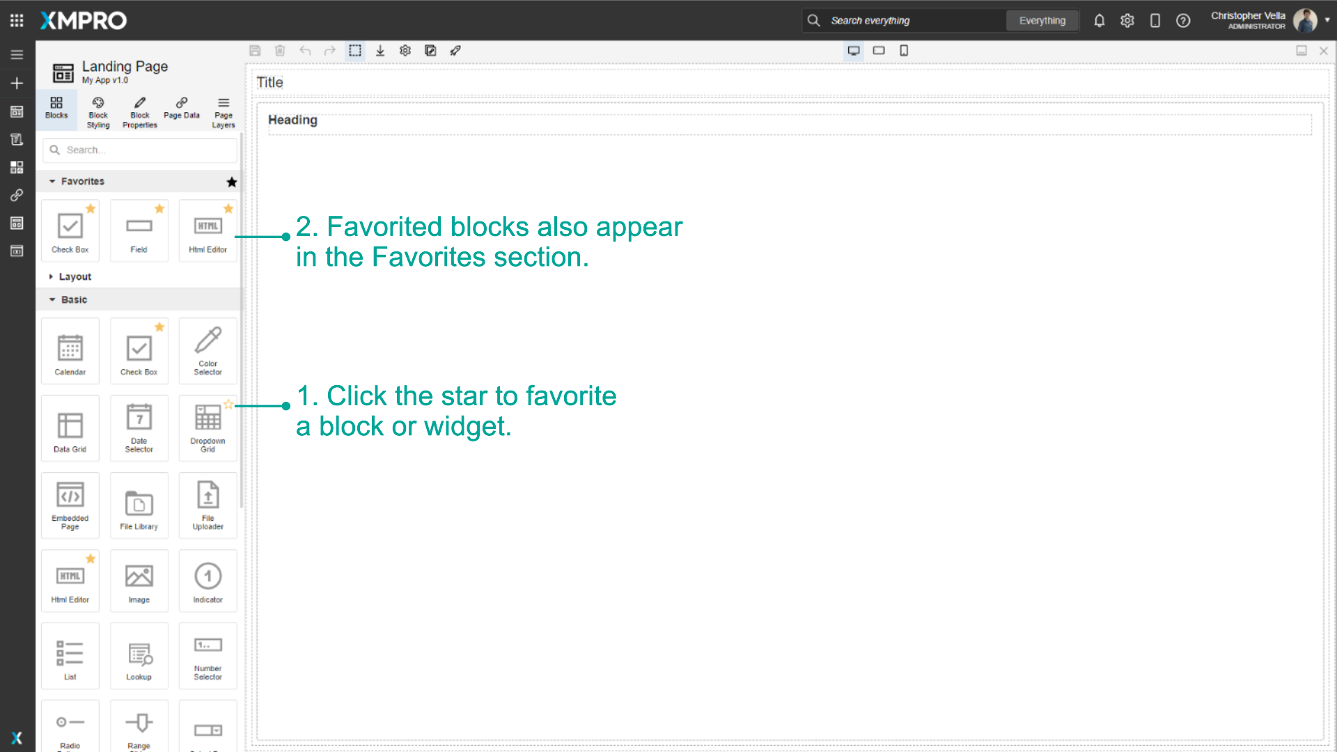 Fig 6: Favorite a Block