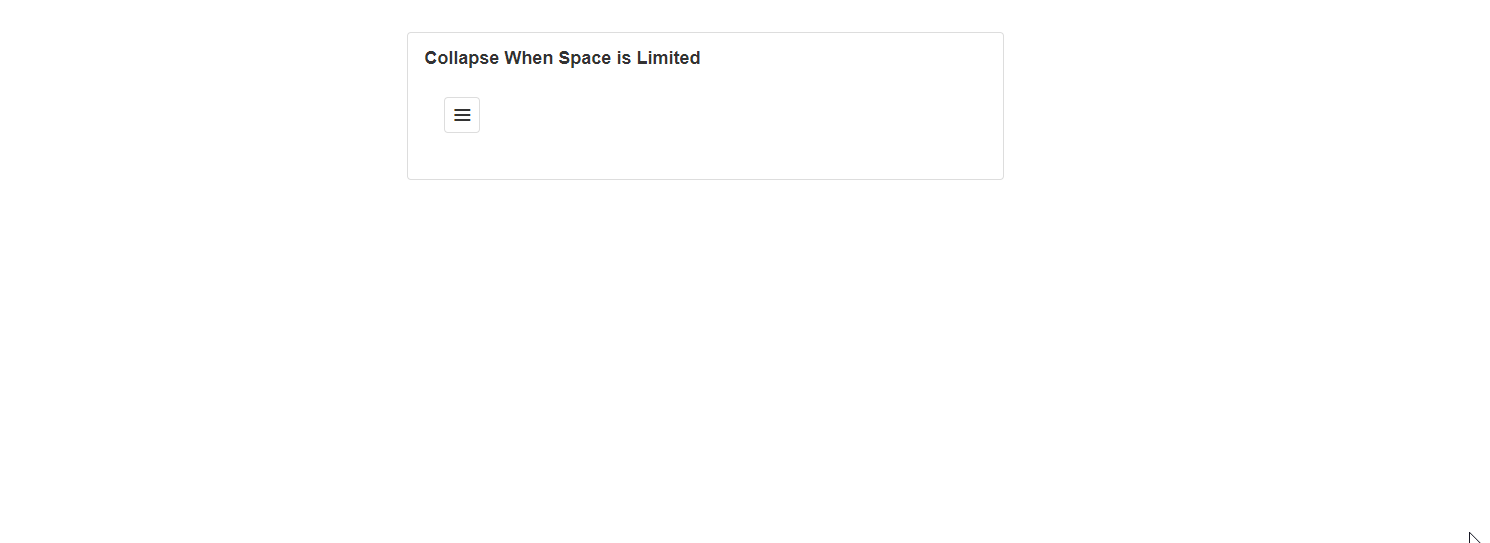 Collapse when space is limited