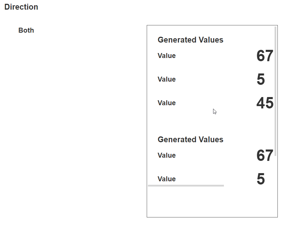 Both horizontal and vertical scrollbars