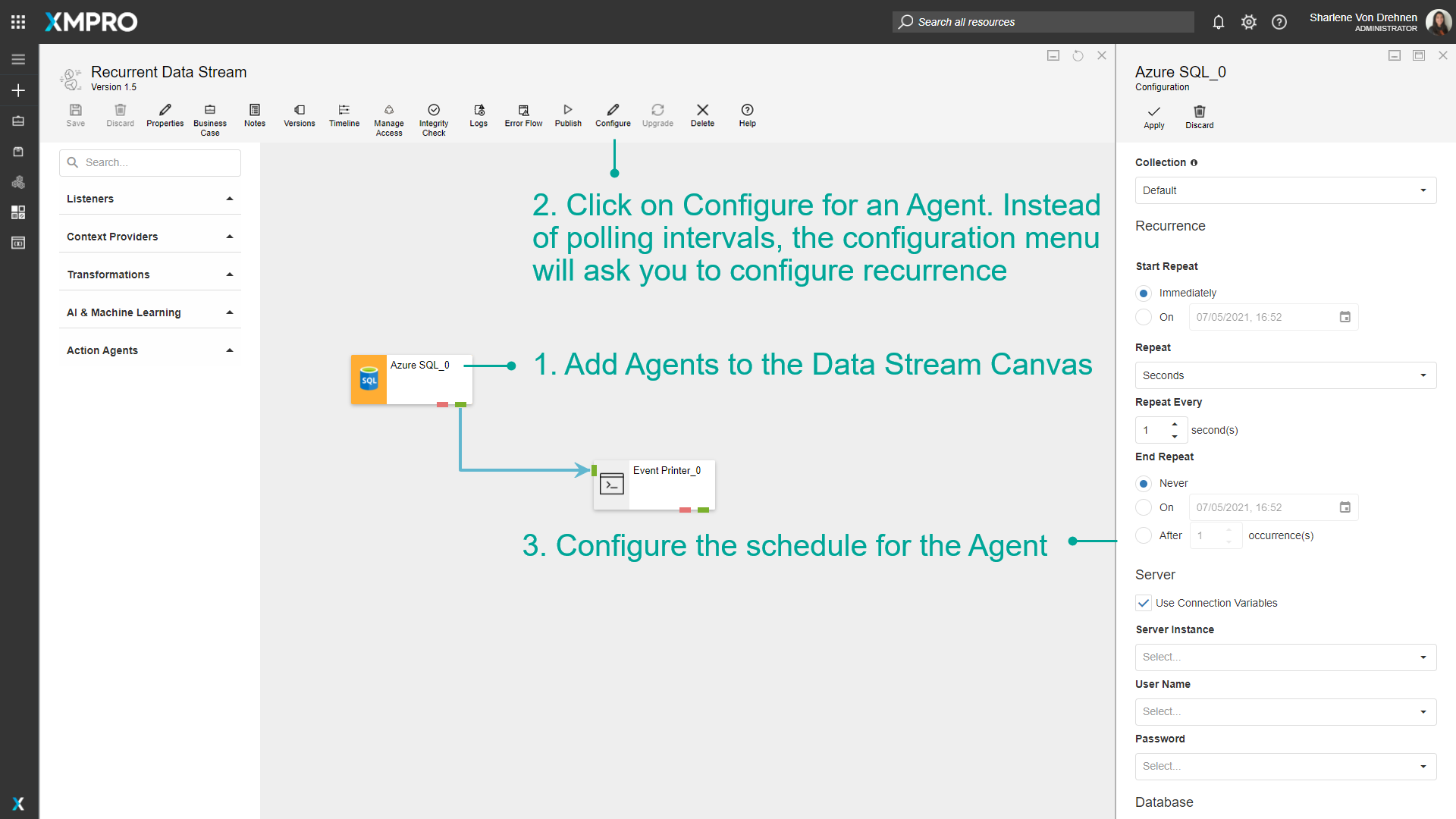 Configure Agent Recurrence