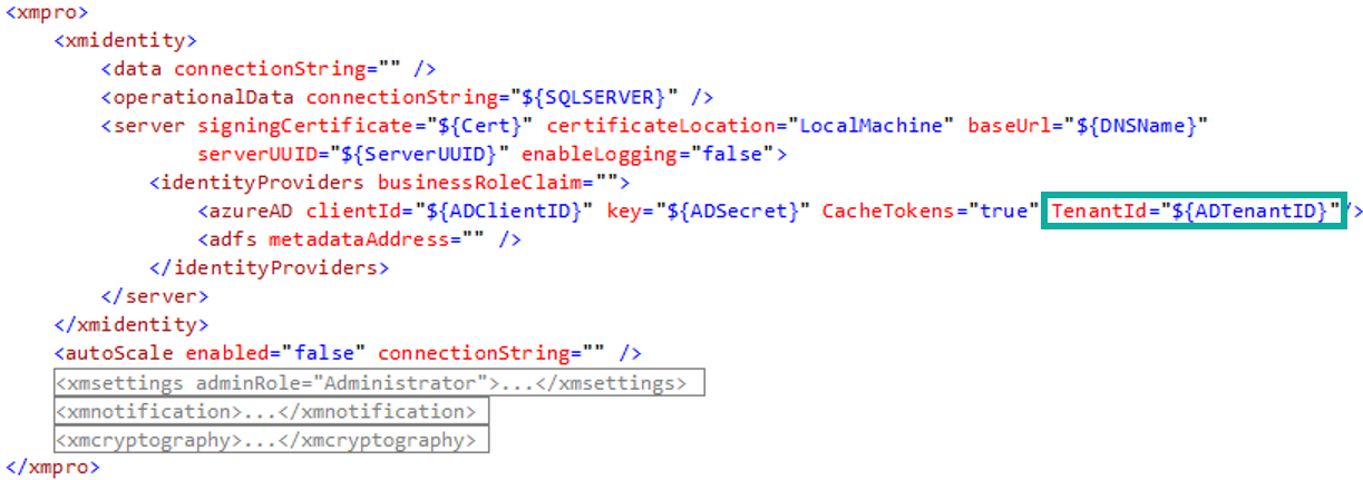 Azure AD web config guest tenant